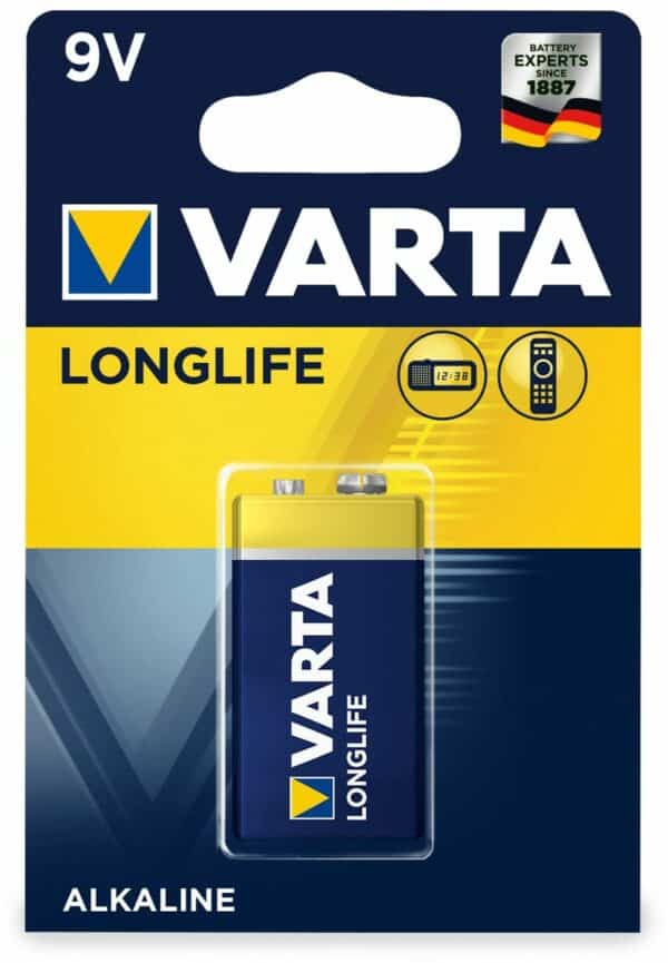 VARTA 9V-Blockbatterie LONGLIFE