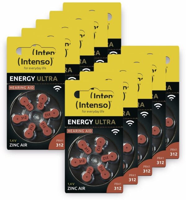 Intenso 60er Hörgeräte-Batterien-Set Energy Ultra A 312