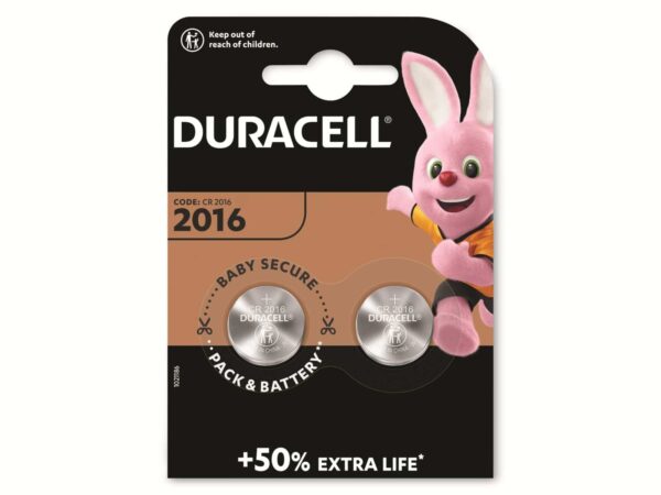 DURACELL Lithium-Knopfzelle CR2016