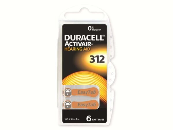 DURACELL Zinc Air-Knopfzelle Typ 312