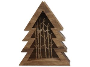 Deco-Holz Baum mit 10 LEDs