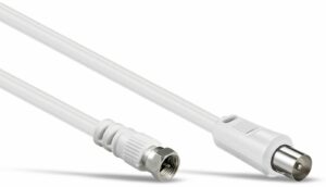 goobay SAT-Antennenanschlusskabel F-Stecker/Koaxstecker