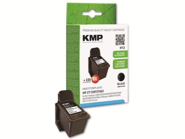 KMP Tintenpatrone kompatibel für HP 27XL (C8727AE)