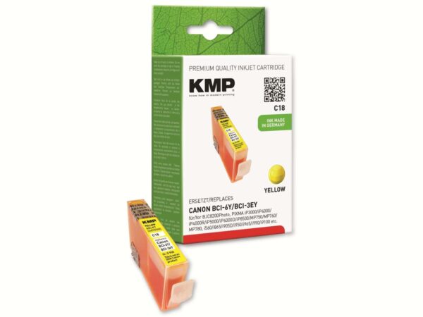 KMP Tintenpatrone kompatibel für Canon BCI-6Y