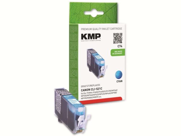 KMP Tintenpatrone kompatibel für Canon CLI-521C