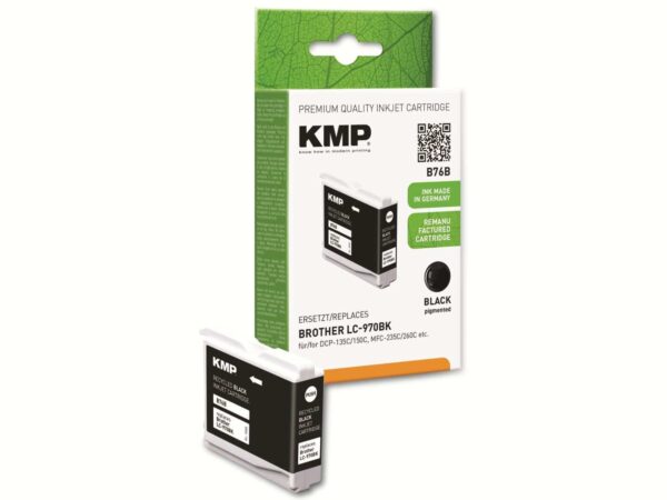 KMP Tintenpatrone kompatibel für Brother LC-970BK