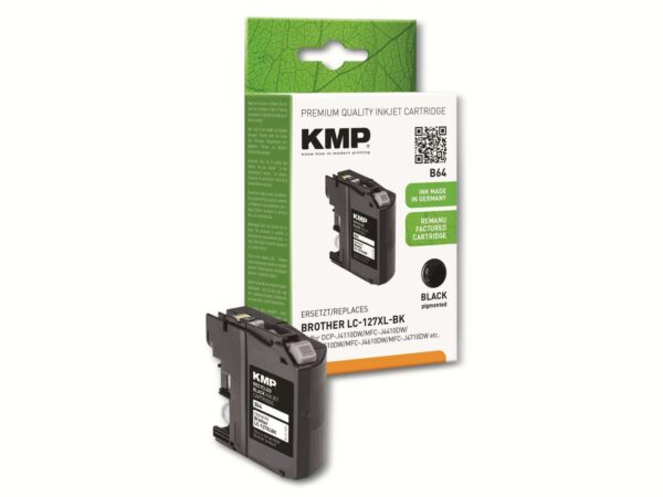 KMP Tintenpatrone kompatibel zu Brother LC127XLBK