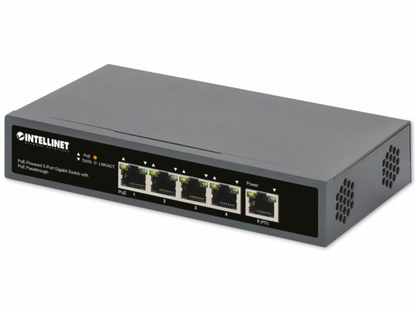 INTELLINET Gigabit Switch 561808 PoE-Powered 5-Port